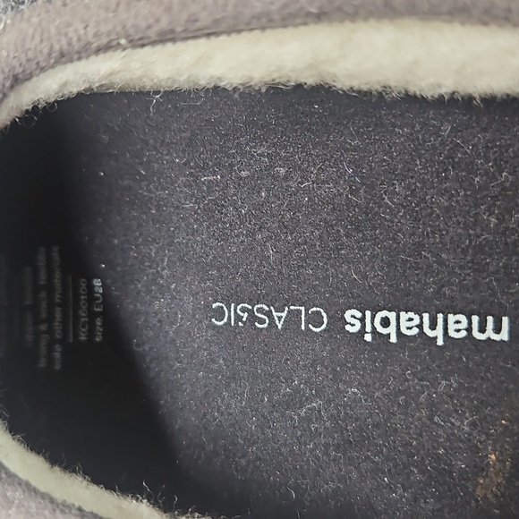 Mahabis Kids's Classic Wool Slippers Dark Grey Green Sole Kids Size EU 28 US 11 - Picture 6 of 9